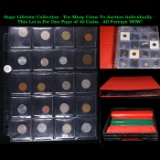 Huge Liifetime Collection - Too Many Coins To Auction Individually - This Lot is For One Page of 20