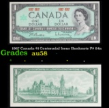1967 Canada $1 Centennial Issue Banknote P# 84a Grades Choice AU/BU Slider