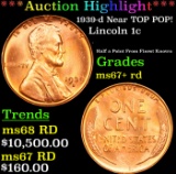 1939-d Lincoln Cent Near TOP POP! 1c Graded GEM++ RD BY USCG