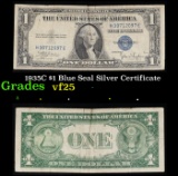 1935C $1 Blue Seal Silver Certificate Grades vf+