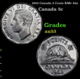 1952 Canada 5 Cents KM# 42a Grades Select AU