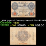 1914 Imperial Germany 20 mark Note P# 46B Grades vf+