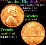1960-d Sm Date Lincoln Cent TOP POP! 1c Graded GEM++ RD BY USCG