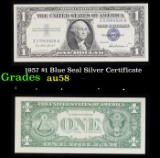 1957 $1 Blue Seal Silver Certificate Grades Choice AU/BU Slider