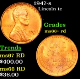1947-s Lincoln Cent 1c Grades GEM++ RD