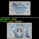 1918-1922 (1908 Reissue) Germany Post-WWI 100 Marks Banknote P# 34 Grades vf++