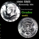 1966 SMS Kennedy Half Dollar 50c Grades GEM Unc