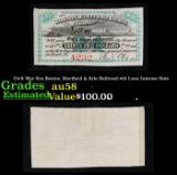 Civil War Era Boston, Hartford & Erie Railroad $35 Loan Interest Note Grades Choice AU/BU Slider