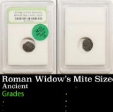Roman Widow's Mite Sized Bronze Coin c. 50 BC-400 AD Graded BY INB
