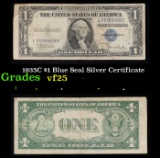 1935C $1 Blue Seal Silver Certificate Grades vf+