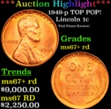 1949-p Lincoln Cent TOP POP! 1c Graded GEM++ RD BY USCG