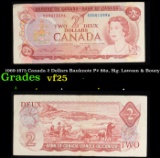 1969-1975 Canada 2 Dollars Banknote P# 86a, Sig. Lawson & Bouey Grades vf+