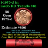 BU Shotgun Lincoln 1c roll, 1975-d 50 pcs Steel-Strong Wrapper 50c