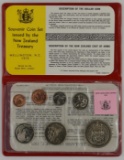 1975 New Zealand Treasury Uncirculated 7 Coin Set in Original Holder
