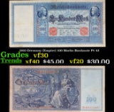 1910 Germany (Empire) 100 Marks Banknote P# 42 Grades vf++