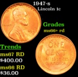 1947-s Lincoln Cent 1c Grades GEM++ RD
