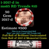 BU Shotgun Lincoln 1c roll, 2017-d 50 pcs Steel-Strong Wrapper 50c