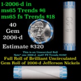 Shotgun Jefferson 5c roll, 2006-d 40 pcs Bank Wrapper