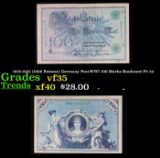 1918-1922 (1908 Reissue) Germany Post-WWI 100 Marks Banknote P# 34 Grades vf++