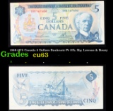 1969-1975 Canada 5 Dollars Banknote P# 87b, Sig. Lawson & Bouey Grades Select CU