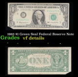 1963 $1 Green Seal Federal Reserve Note Grades vf details