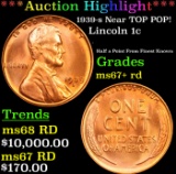 1939-s Lincoln Cent Near TOP POP! 1c Graded GEM++ RD BY USCG