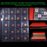 Page of 20 Different Date Lincoln Cents Mexed Wheat/Memorial ALL Before 1969 Most Red, Most Gem Or B