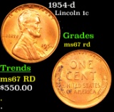 1954-d Lincoln Cent 1c Grades GEM++ Unc RD