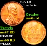 1950-d Lincoln Cent 1c Grades GEM++ RD