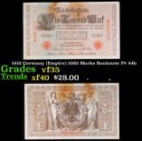 1910 Germany (Empire) 1000 Marks Banknote P# 44b Grades vf++