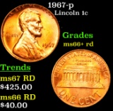 1967-p Lincoln Cent 1c Grades GEM++ RD