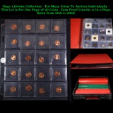 Page of 20 Different Date Lincoln Cents Mexed Wheat/Memorial ALL Before 1969 Most Red, Most Gem Or B