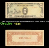 1943 Philippines Under Japanese Occupation 5 Peso Note P# 110A Grades vf+