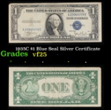 1935C $1 Blue Seal Silver Certificate Grades vf+