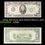 1934A $20 Green Seal Federal Reseve Note Grades vf, very fine