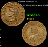 1852-Dated California Gold 1/2 Souvenir Token Grades Choice Unc