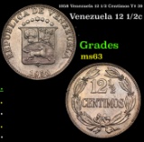 1958 Venezuela 12 1/2 Centimos Y# 39 Grades Select Unc