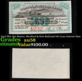 Civil War Era Boston, Hartford & Erie Railroad $35 Loan Interest Note Grades Choice AU/BU Slider