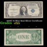 1935C $1 Blue Seal Silver Certificate Grades vf+