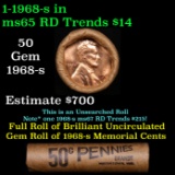 Shotgun Lincoln 1c roll, 1968-s 50 pcs Brandt Wrapper.
