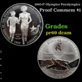 Proof 1995-P Olympics Paralympics Modern Commem Dollar 1 Grades GEM++ Proof Deep Cameo