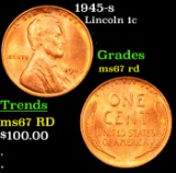 1945-s Lincoln Cent 1c Grades GEM++ Unc RD