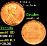 1947-s Lincoln Cent 1c Grades GEM++ RD