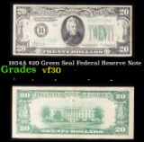 1934A $20 Green Seal Federal Reseve Note Grades vf++