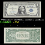 **Star Note** 1957 $1 Blue Seal Silver Certificate Grades vf++