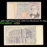 1980 (1969 Issue) Italy 1000 Lire Banknote P# 101g Grades vf+