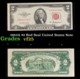 1953A $2 Red Seal United States Note Grades vf+