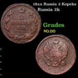 18xx Russia 2 Kopeks Grades vf++