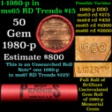 Shotgun Lincoln 1c roll, 1980-p 50 pcs Steel Strong Wrapper.