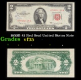 1953B $2 Red Seal United States Note Grades vf++